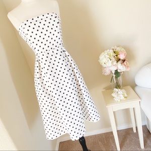Polka-Dot Strapless Dress